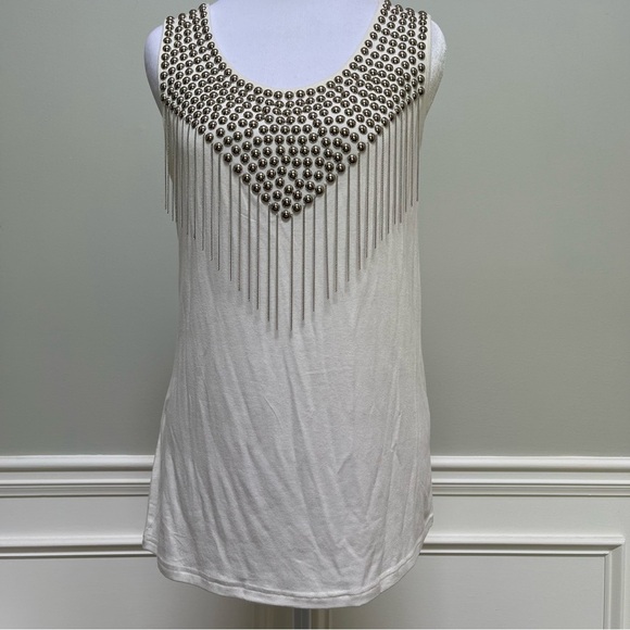 Vocal Brand White Grommet Top M - Picture 1 of 7